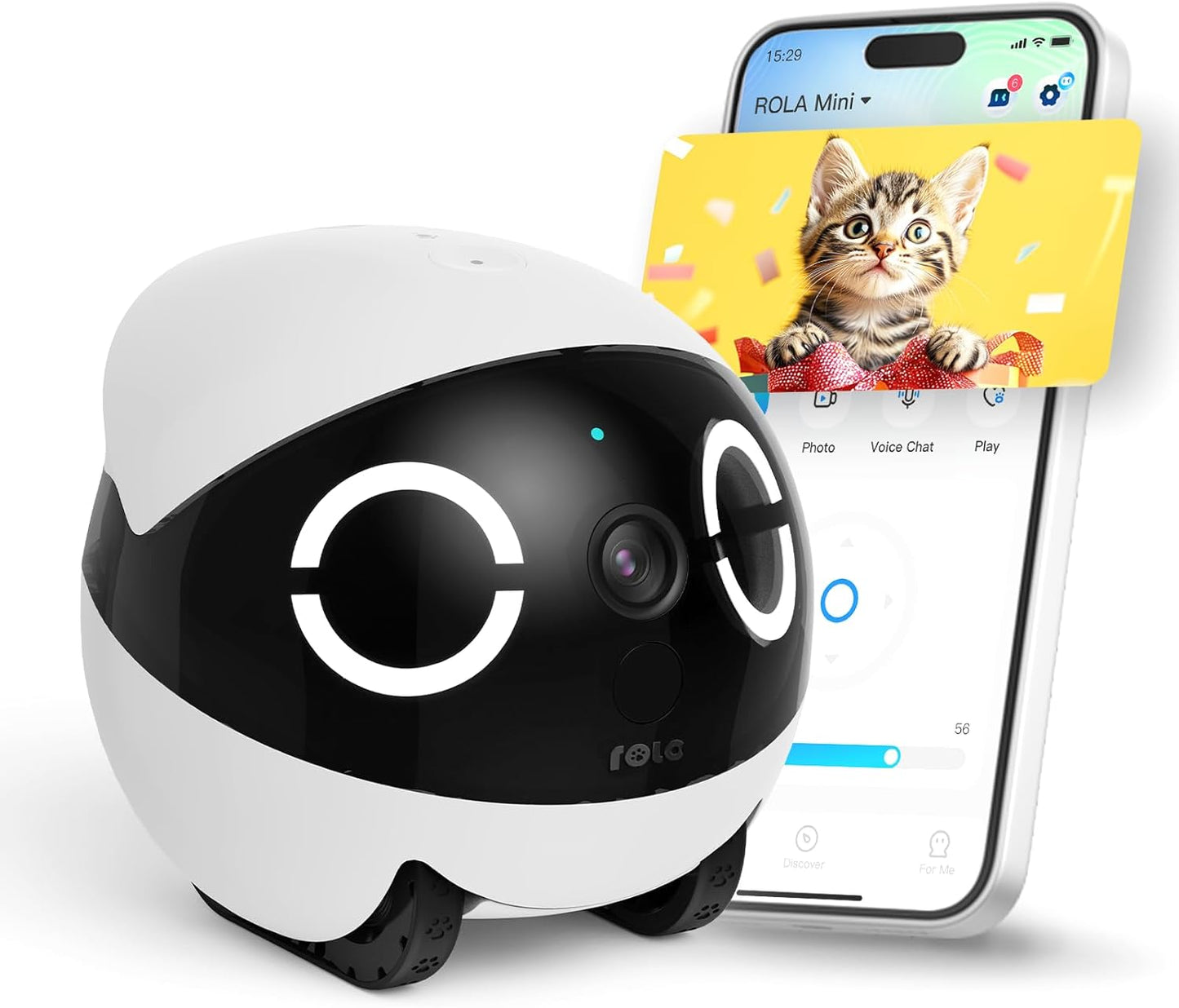 Smart Robot Camera – Enabot ROLA Mini 2K with Call, Talk & Motion Alerts