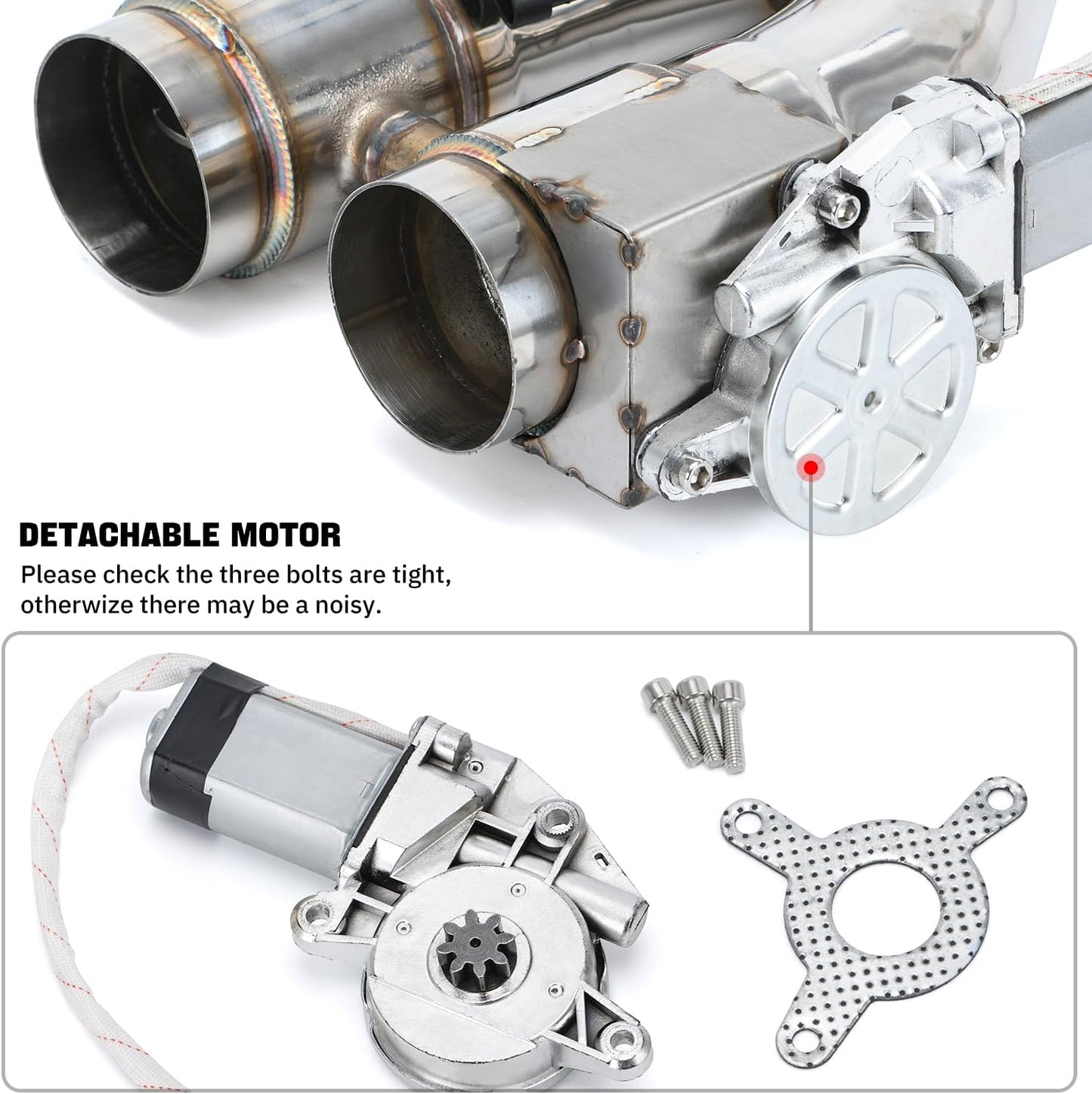 Universal 2.5 Inch Stainless Steel Exhaust Pipe 2PCS Kit