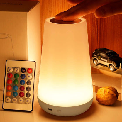 THAUSDAS Touch Night Light – 13 Colors, 5 Brightness Levels, Perfect for Any Room