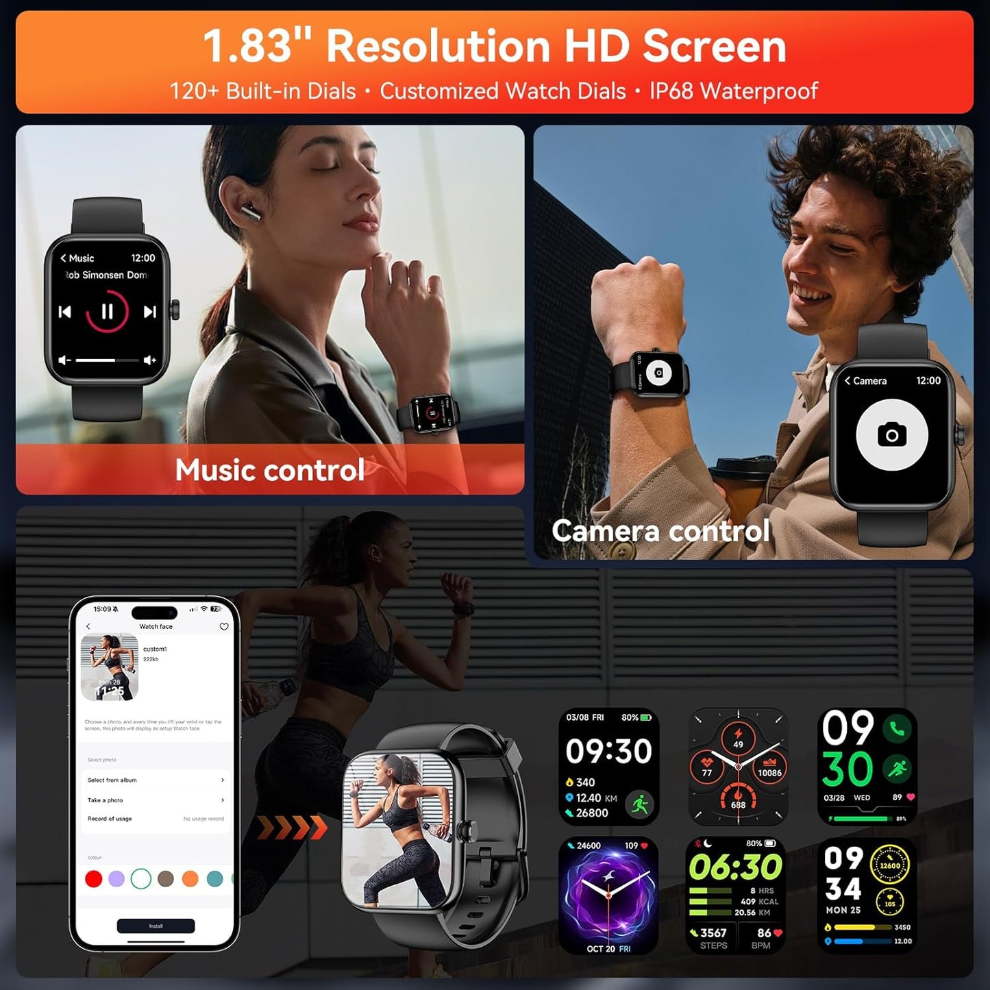 Smart Watch for iPhone & Android – Alexa Built-In