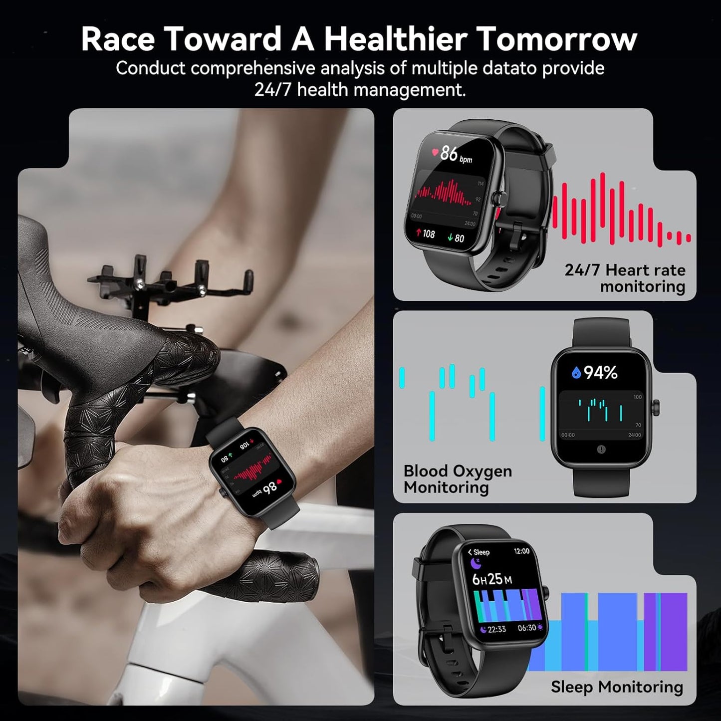 Smart Watch for iPhone & Android – Alexa Built-In