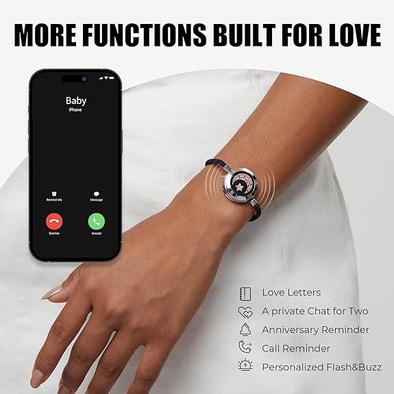 Long Distance Touch Bracelets – Light Up & Vibrate to Share Love Anytime, Anywhere