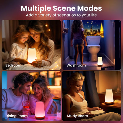 THAUSDAS Touch Night Light – 13 Colors, 5 Brightness Levels, Perfect for Any Room