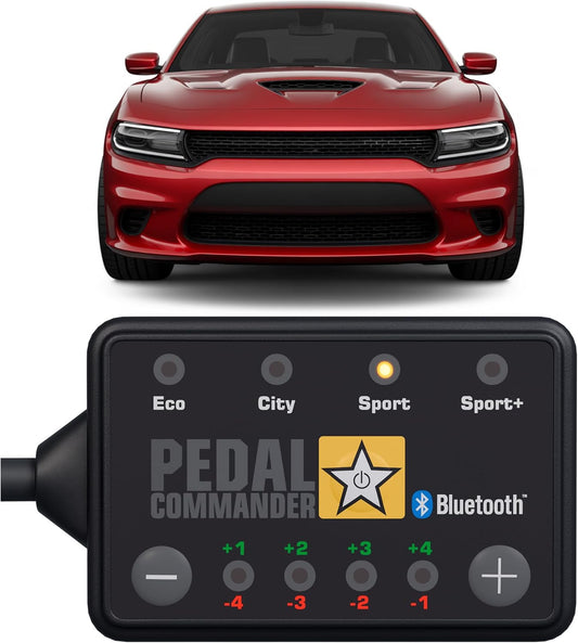 PEDAL COMMANDER for Dodge Charger 2007-2024 - Throttle Response Controller with 4 Driving Modes, 36 Adjustable Levels, Anti-Theft, and App Control - Dodge Charger Performance Accessory