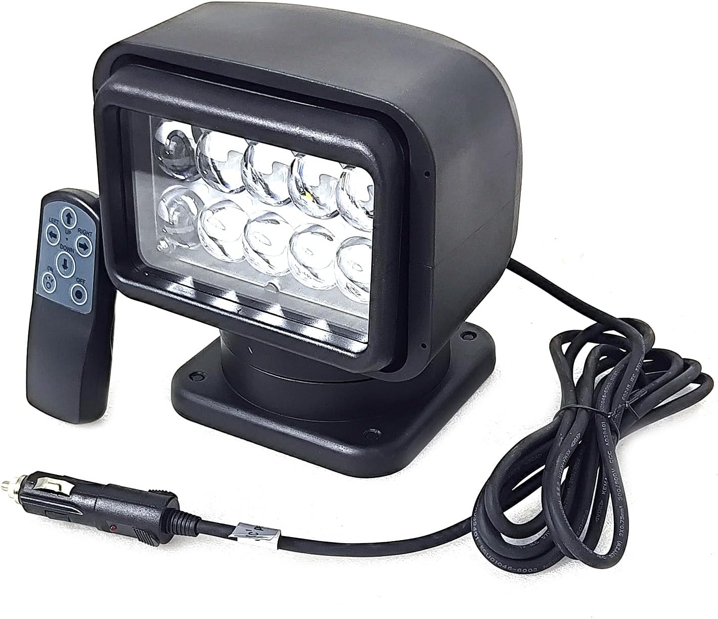 6 Inch 50W LED Search Light With Remote Control - 360 Degrees Rotating 9-32V Magnetic Base Work Light Spot Driving Fog Light for Hunting Camping Offroad & Escapes
