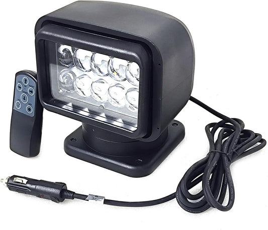 6 Inch 50W LED Search Light With Remote Control - 360 Degrees Rotating 9-32V Magnetic Base Work Light Spot Driving Fog Light for Hunting Camping Offroad & Escapes