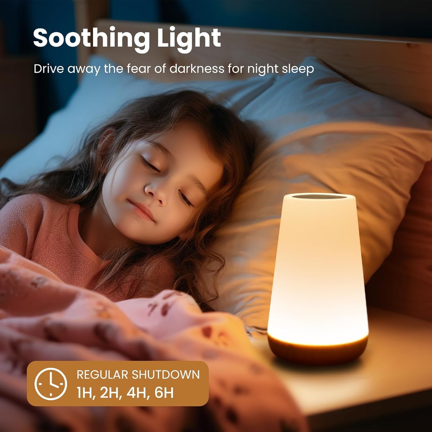 THAUSDAS Touch Night Light – 13 Colors, 5 Brightness Levels, Perfect for Any Room