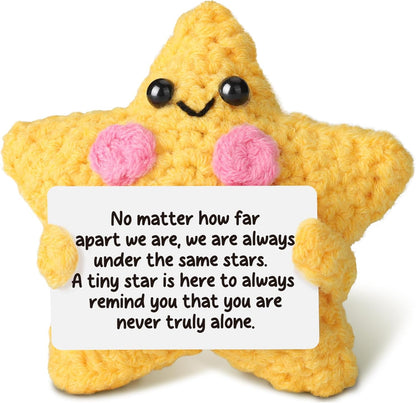 Crochet Yellow Star Doll – Friendship & Comfort Gift for Long Distance.