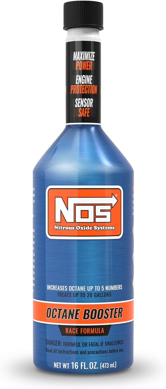 NOS Octane Booster – Increases Octane Up to 5 Points – Boosts Power in Turbocharged & High Compression Engines – Off-Road & Racing Use – 16 oz