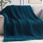 Cozy & Cute Chunky Knit Blanket – Machine Washable Chenille Throw for Couch, Bed & Home Decor