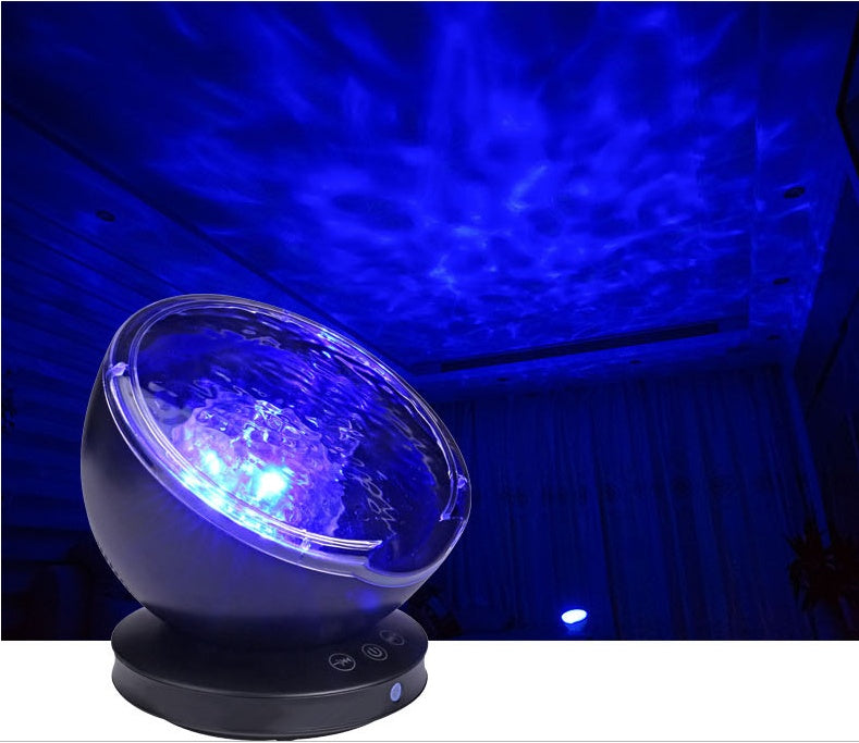 Remote Control Ocean Wave Projector LED Night Light