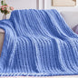 Cozy & Cute Chunky Knit Blanket – Machine Washable Chenille Throw for Couch, Bed & Home Decor