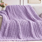 Cozy & Cute Chunky Knit Blanket – Machine Washable Chenille Throw for Couch, Bed & Home Decor