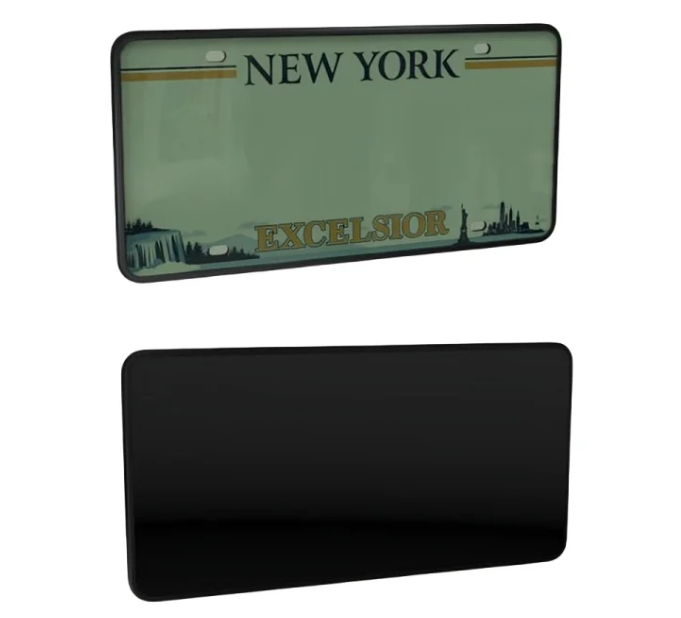 Stealth Blackout License Plate Cover - Remote Control Single Plate Kit