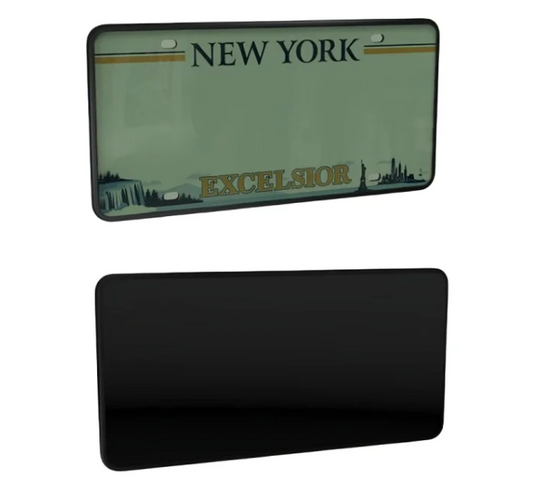 Stealth Blackout License Plate Cover - Remote Control Single Plate Kit