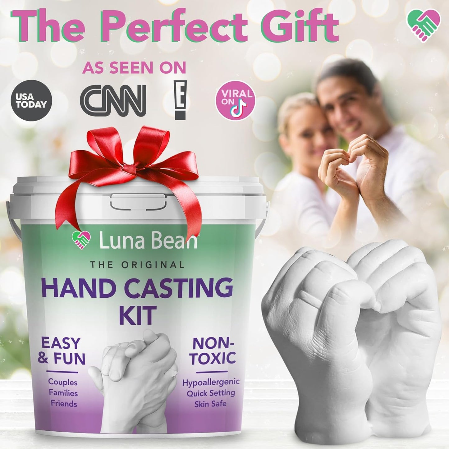 Luna Bean Hand Casting Kit – The Original Hand Mold Kit for Couples